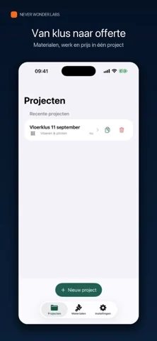 Saved projects