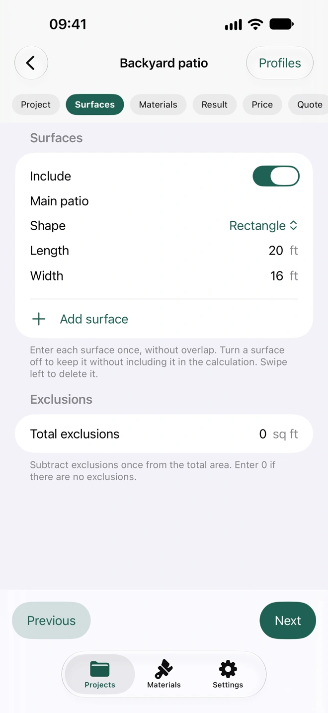 KlusSom measurement entry